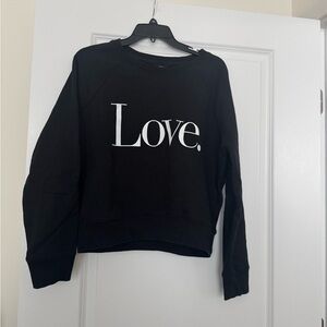 J Crew Black Love Sweatshirt
